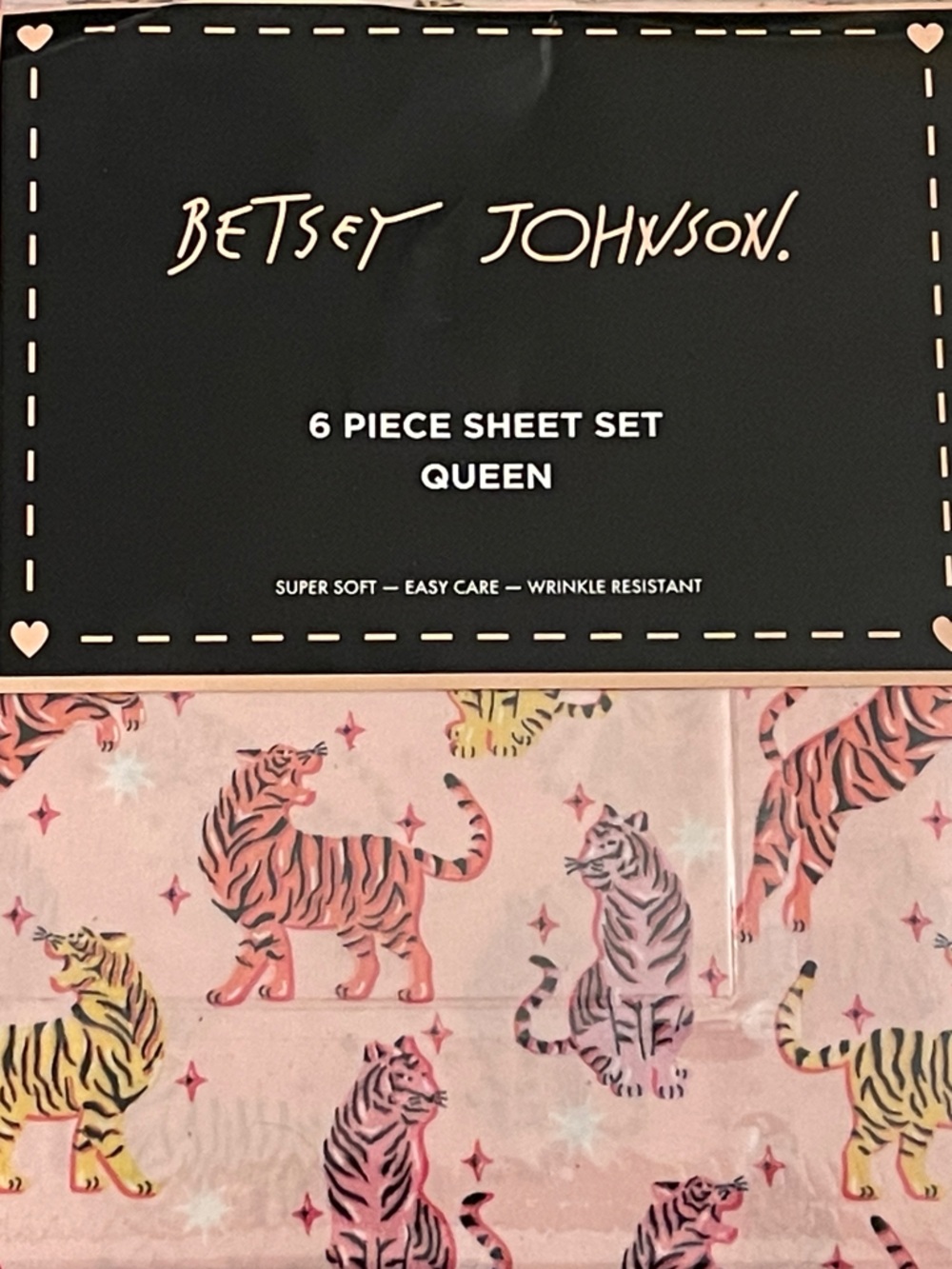 Queen Size Tiger Sheets by Betsy Johnson. - Picture 2 of 9